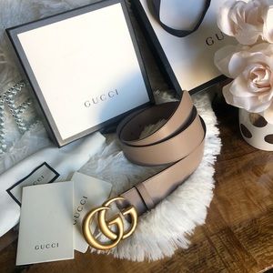 Authentic Gucci Belt Dusty Rose Nude beige 90/36